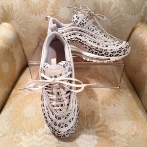 Nike Women's White and Black Leopard Sneakers